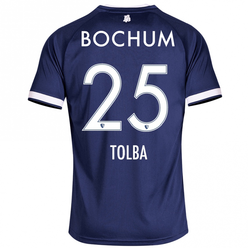 Enfant Football Maillot Mohammed Tolba #25 Bleu Foncé Tenues Domicile 2024/25