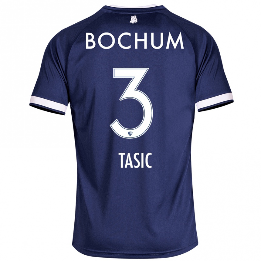 Enfant Football Maillot Stevan Tasic #3 Bleu Foncé Tenues Domicile 2024/25