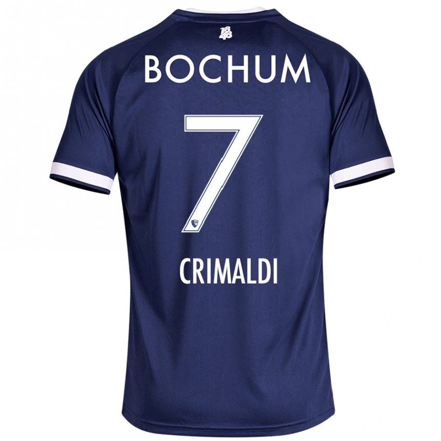 Enfant Football Maillot Alessandro Crimaldi #7 Bleu Foncé Tenues Domicile 2024/25