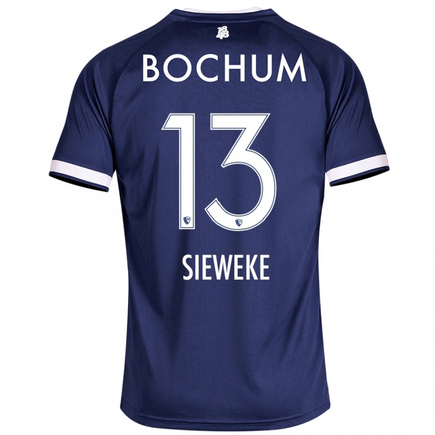 Enfant Football Maillot Henri Sieweke #13 Bleu Foncé Tenues Domicile 2024/25