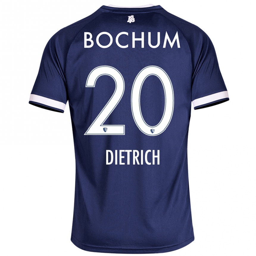 Enfant Football Maillot Sam Dietrich #20 Bleu Foncé Tenues Domicile 2024/25