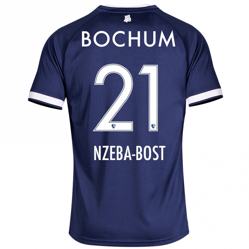 Enfant Football Maillot Jan Nzeba-Bost #21 Bleu Foncé Tenues Domicile 2024/25