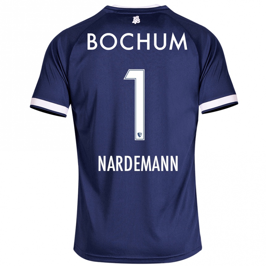 Enfant Football Maillot Kari Närdemann #1 Bleu Foncé Tenues Domicile 2024/25