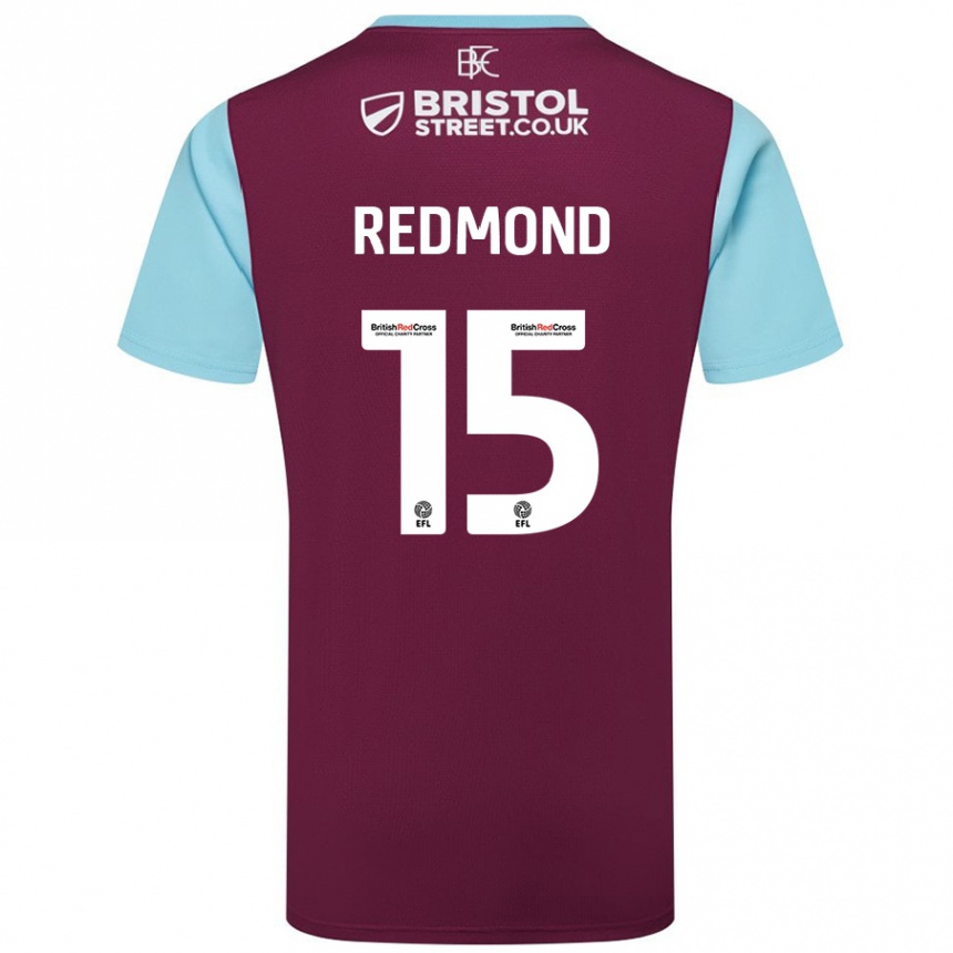 Enfant Football Maillot Nathan Redmond #15 Bordeaux Bleu Ciel Tenues Domicile 2024/25