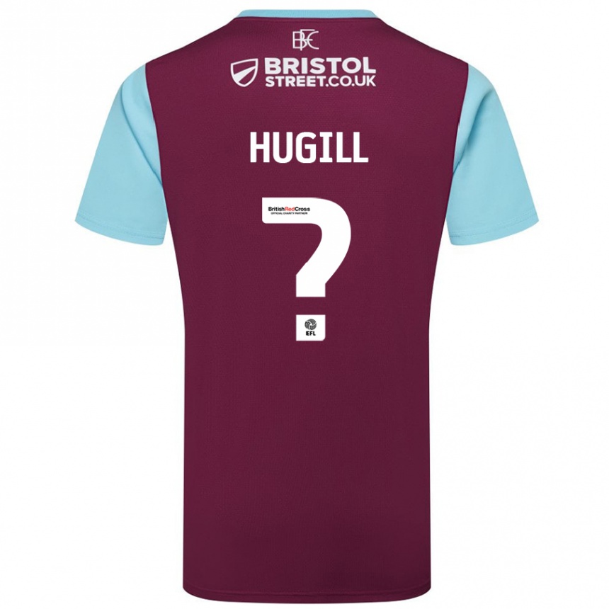 Enfant Football Maillot Will Hugill #0 Bordeaux Bleu Ciel Tenues Domicile 2024/25