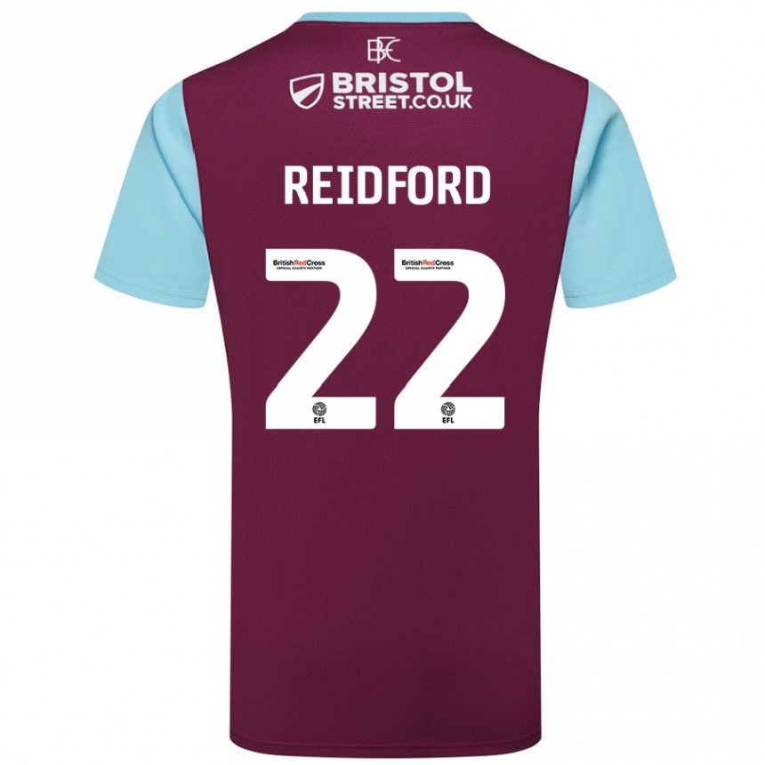 Enfant Football Maillot Isabella Reidford #22 Bordeaux Bleu Ciel Tenues Domicile 2024/25