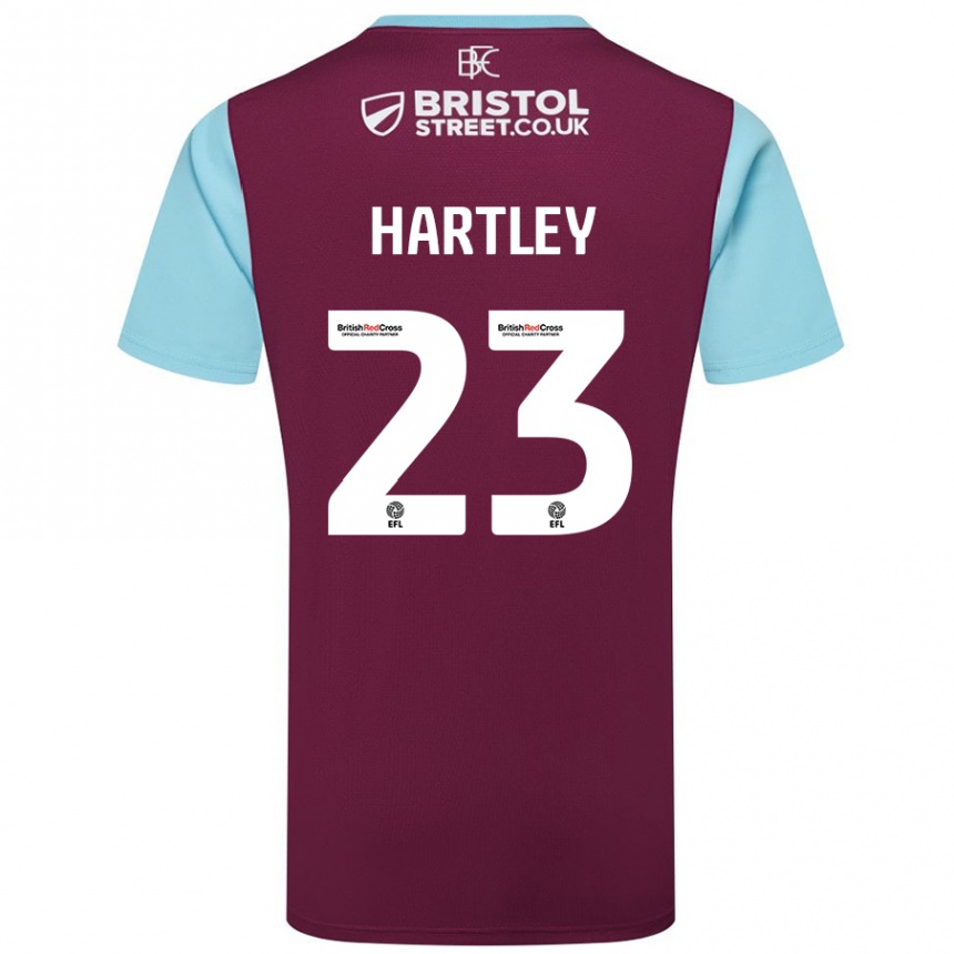 Enfant Football Maillot Naomi Hartley #23 Bordeaux Bleu Ciel Tenues Domicile 2024/25