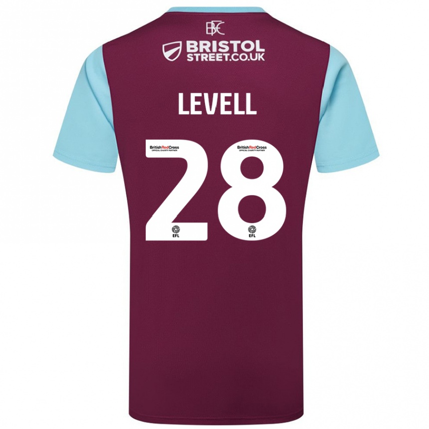 Enfant Football Maillot Kirstie Levell #28 Bordeaux Bleu Ciel Tenues Domicile 2024/25