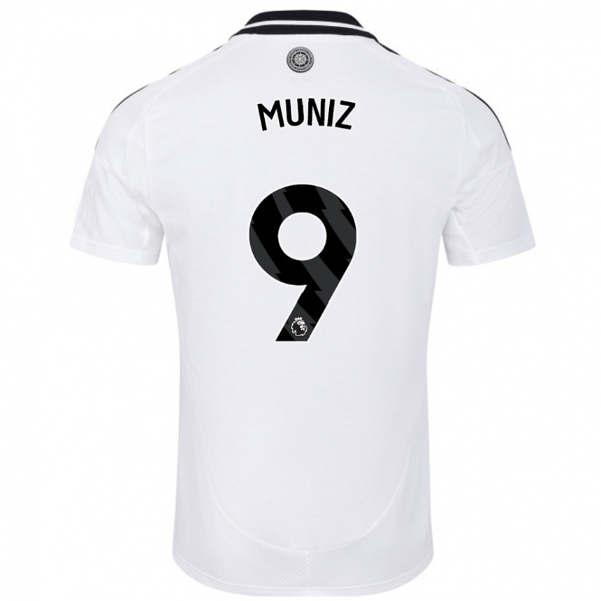 Enfant Football Maillot Rodrigo Muniz #9 Blanc Tenues Domicile 2024/25