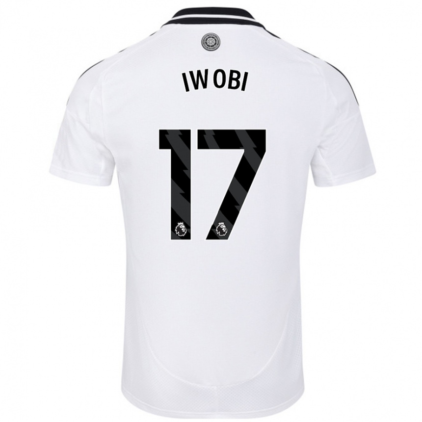 Enfant Football Maillot Alex Iwobi #17 Blanc Tenues Domicile 2024/25