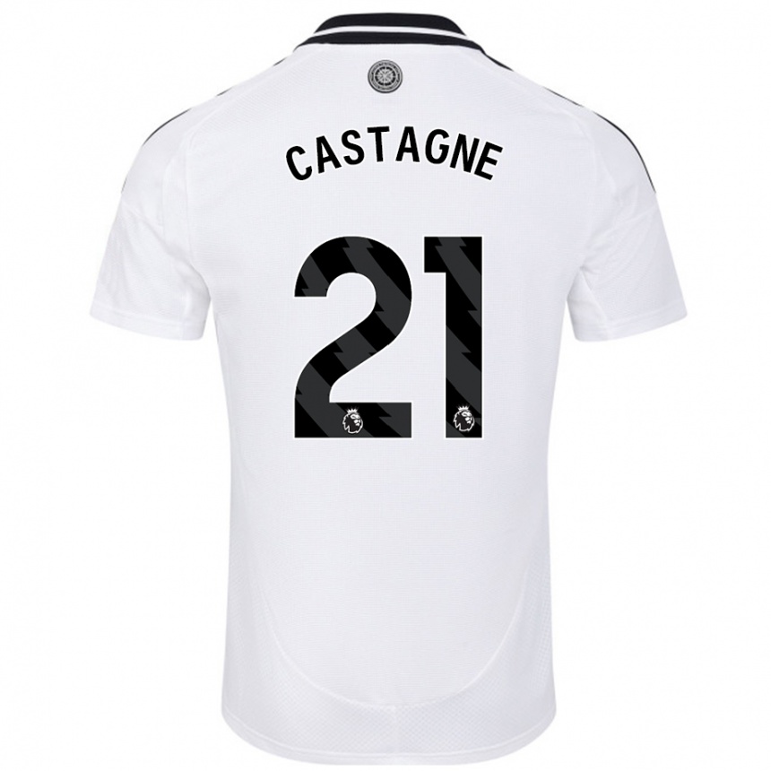 Enfant Football Maillot Timothy Castagne #21 Blanc Tenues Domicile 2024/25