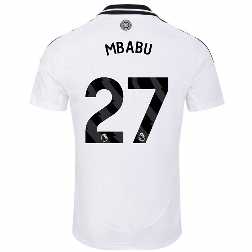 Enfant Football Maillot Kevin Mbabu #27 Blanc Tenues Domicile 2024/25