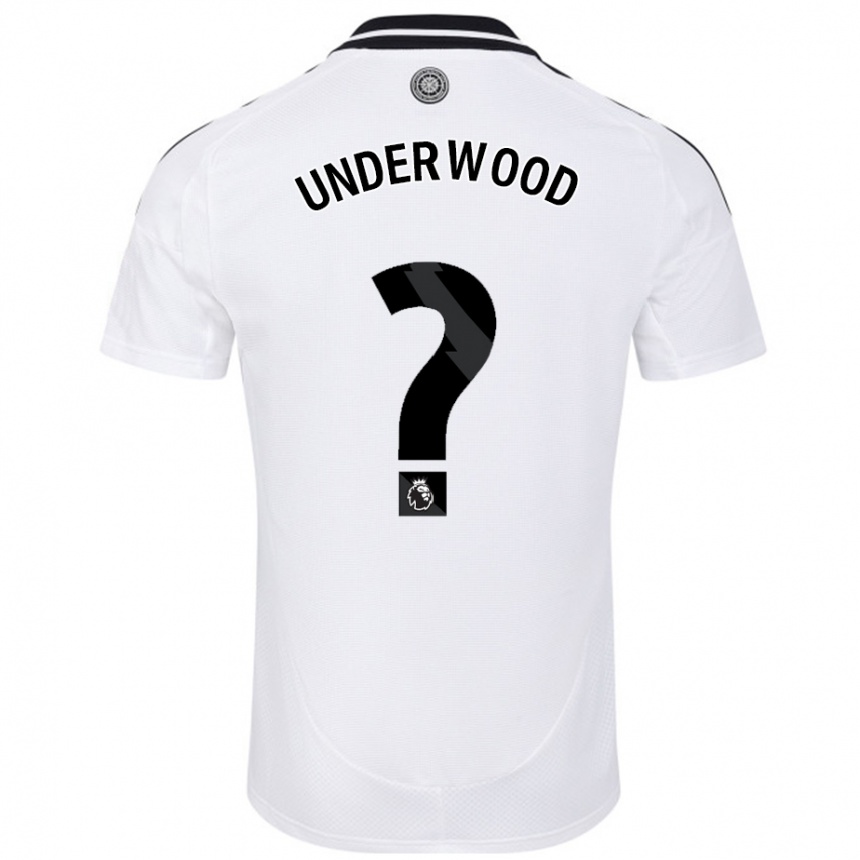 Enfant Football Maillot Marco Underwood #0 Blanc Tenues Domicile 2024/25