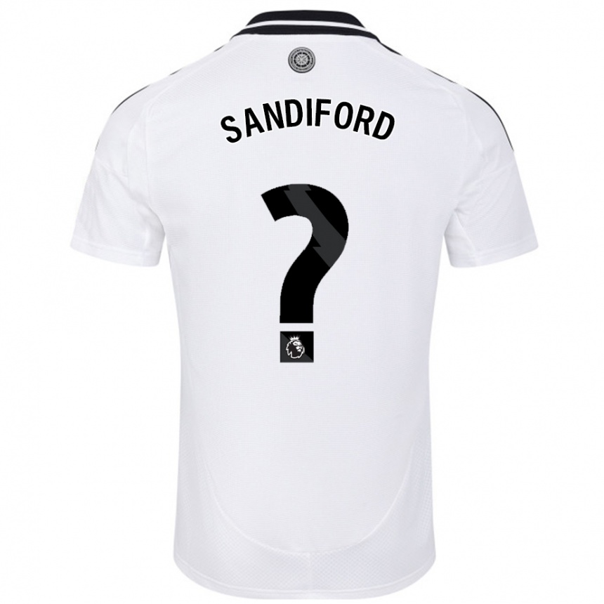 Enfant Football Maillot Shaquille Sandiford #0 Blanc Tenues Domicile 2024/25