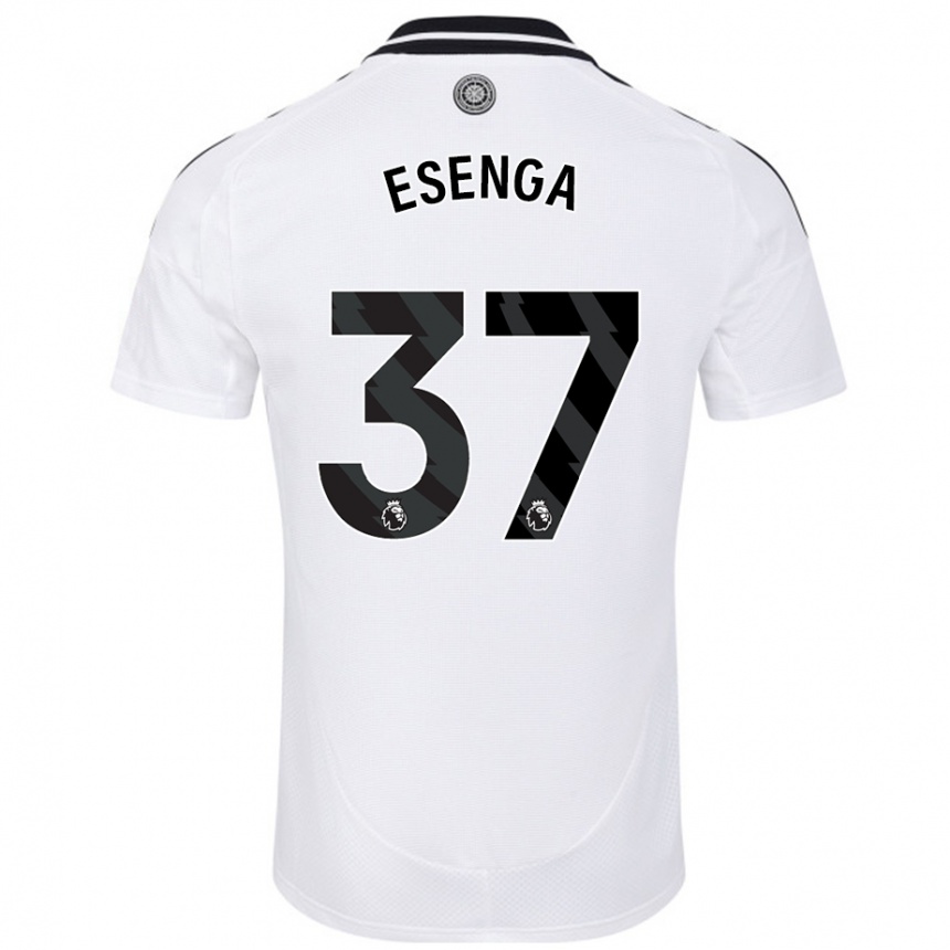 Enfant Football Maillot Jonathan Esenga #37 Blanc Tenues Domicile 2024/25