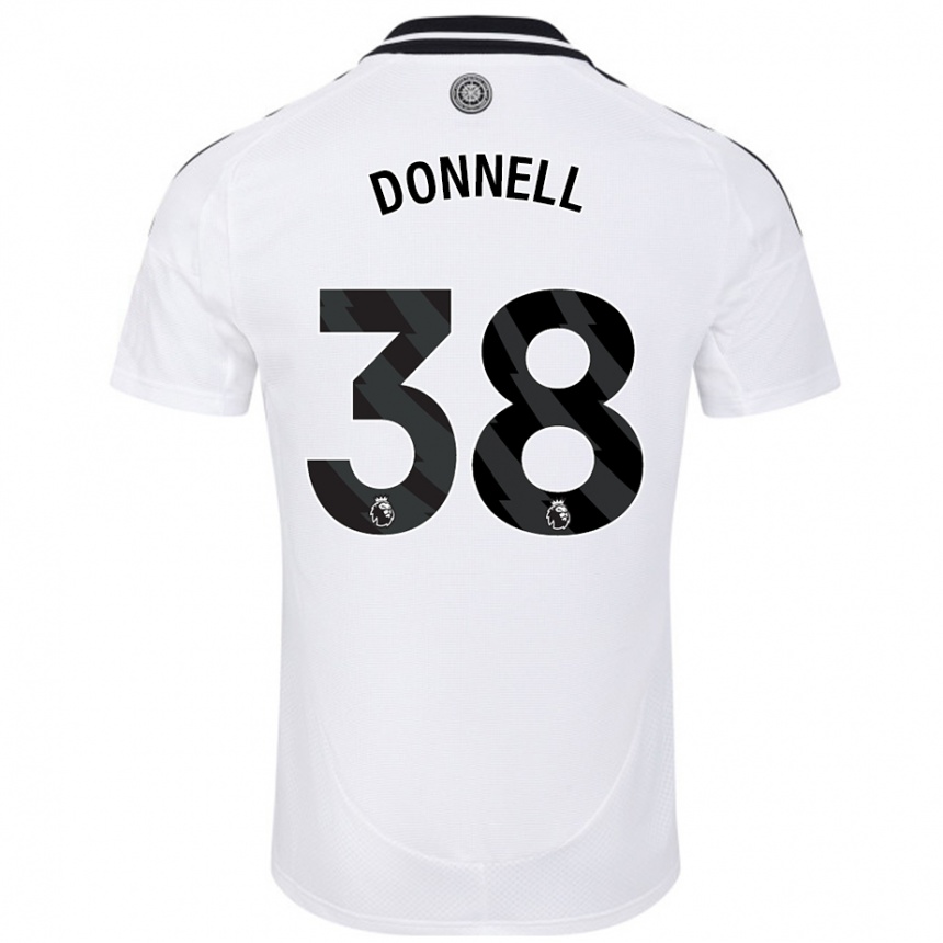 Enfant Football Maillot Chris Donnell #38 Blanc Tenues Domicile 2024/25