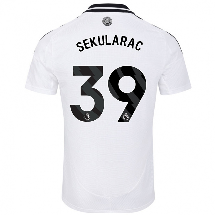 Enfant Football Maillot Kristian Sekularac #39 Blanc Tenues Domicile 2024/25