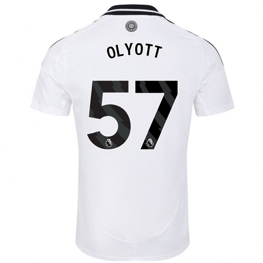 Enfant Football Maillot Tom Olyott #57 Blanc Tenues Domicile 2024/25