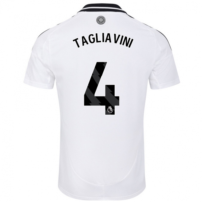 Enfant Football Maillot Ella Tagliavini #4 Blanc Tenues Domicile 2024/25