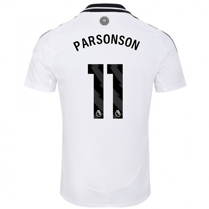 Enfant Football Maillot Madi Parsonson #11 Blanc Tenues Domicile 2024/25