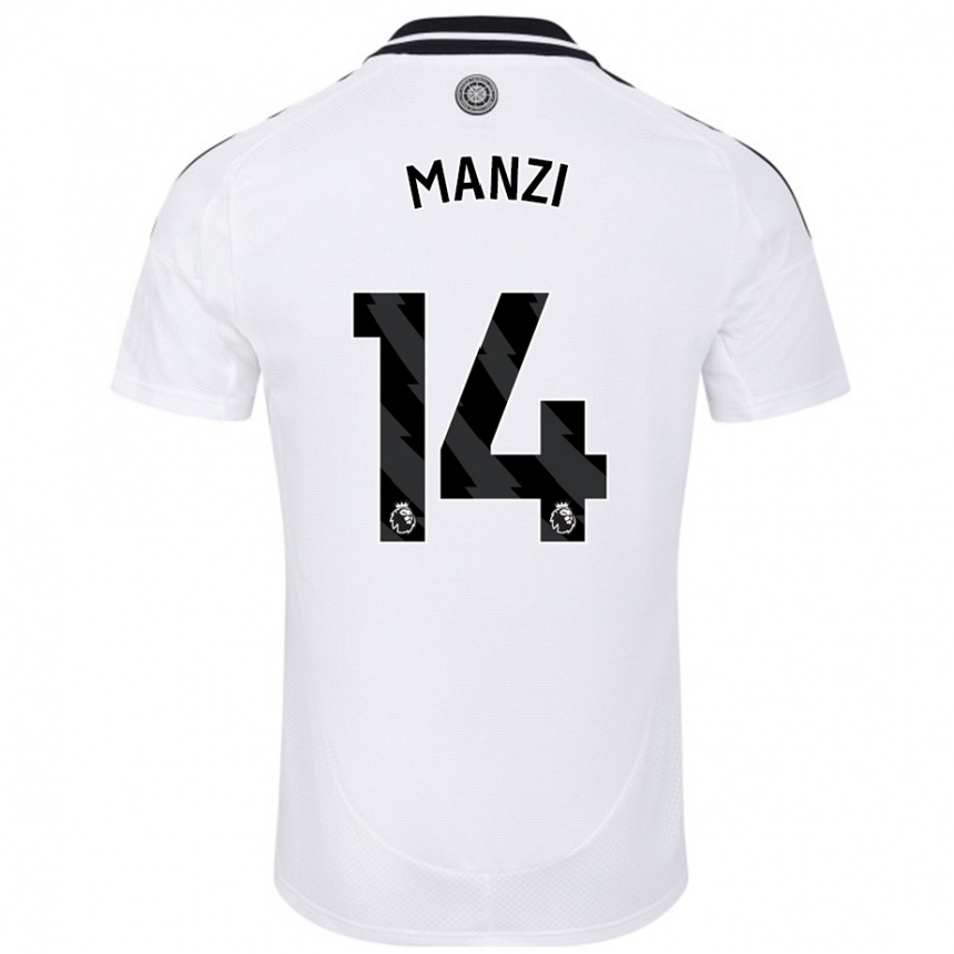 Enfant Football Maillot Sophie Manzi #14 Blanc Tenues Domicile 2024/25