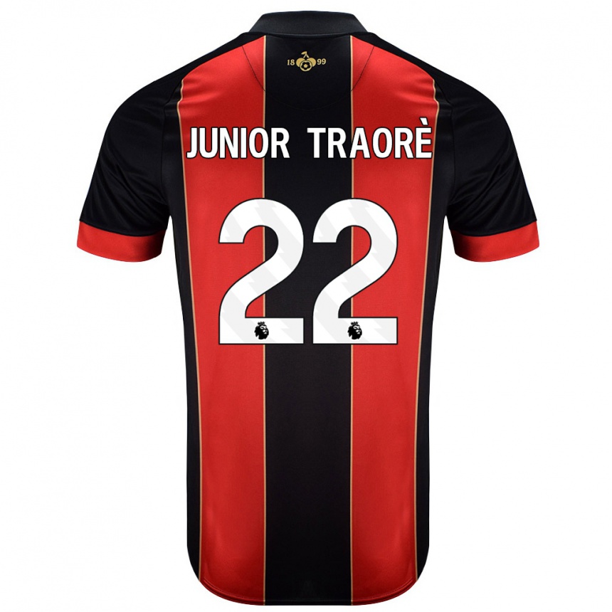 Enfant Football Maillot Hamed Junior Traorè #22 Rouge Noir Tenues Domicile 2024/25