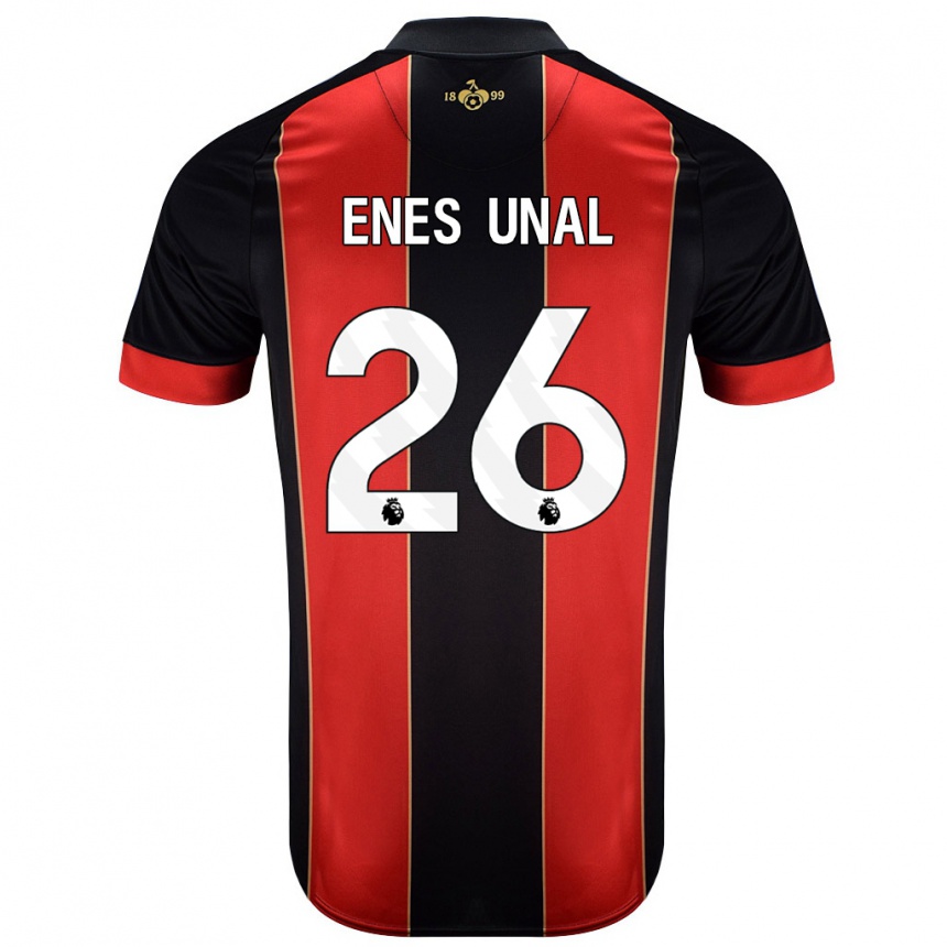 Enfant Football Maillot Enes Ünal #26 Rouge Noir Tenues Domicile 2024/25