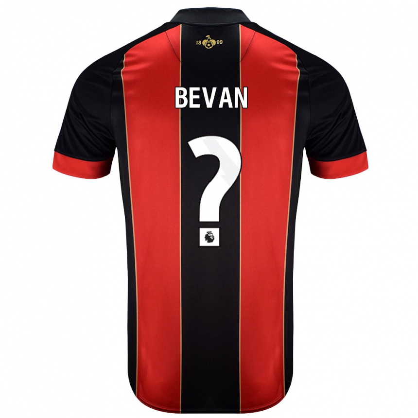 Enfant Football Maillot Owen Bevan #0 Rouge Noir Tenues Domicile 2024/25