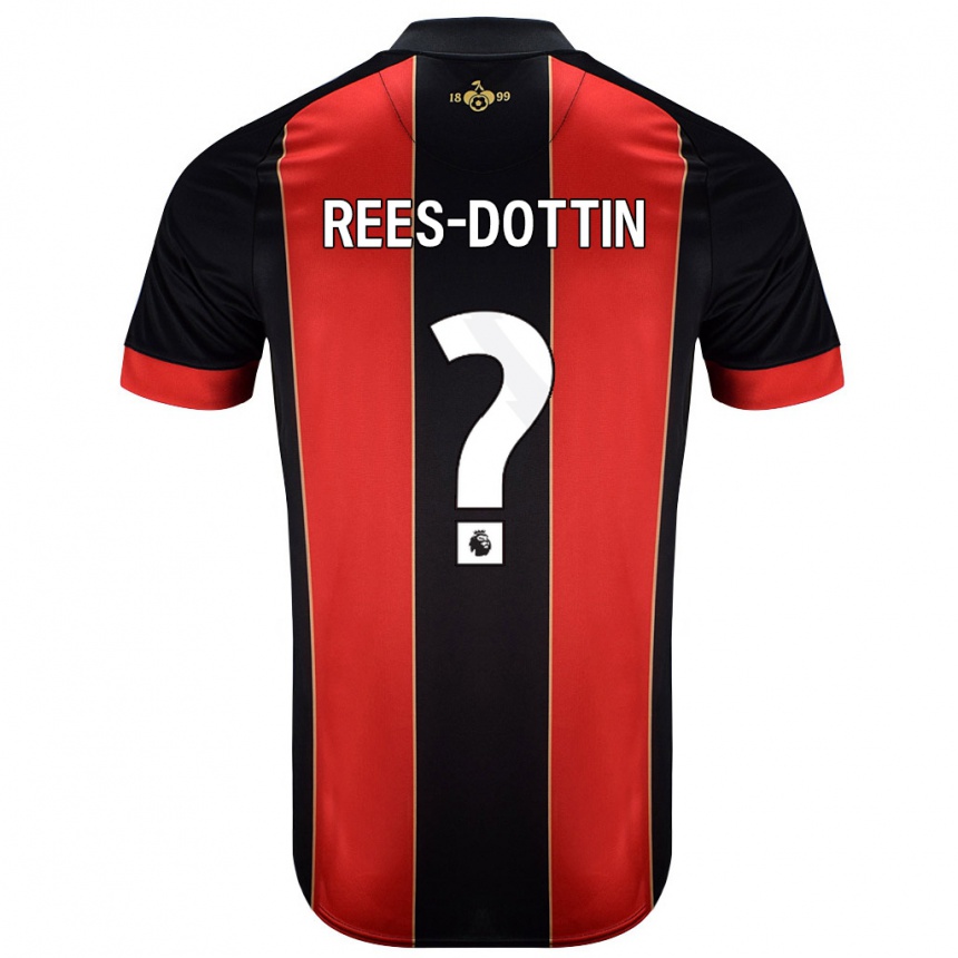 Enfant Football Maillot Remy Rees-Dottin #0 Rouge Noir Tenues Domicile 2024/25