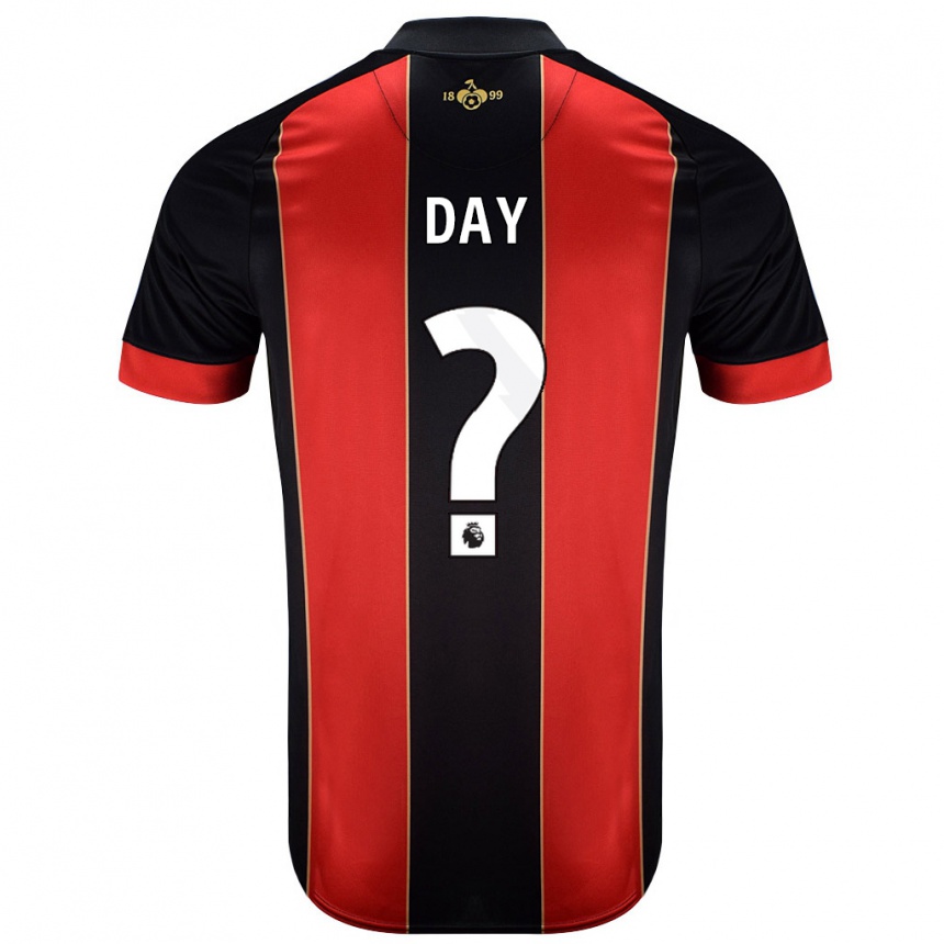 Enfant Football Maillot Jonny Day #0 Rouge Noir Tenues Domicile 2024/25