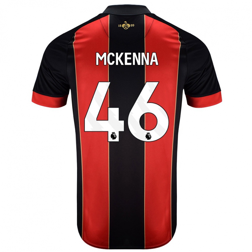 Enfant Football Maillot Callan Mckenna #46 Rouge Noir Tenues Domicile 2024/25