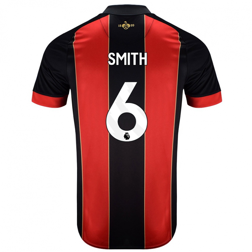 Enfant Football Maillot Maisy Smith #6 Rouge Noir Tenues Domicile 2024/25