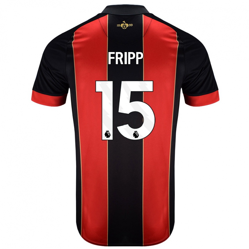 Enfant Football Maillot Kelly Fripp #15 Rouge Noir Tenues Domicile 2024/25