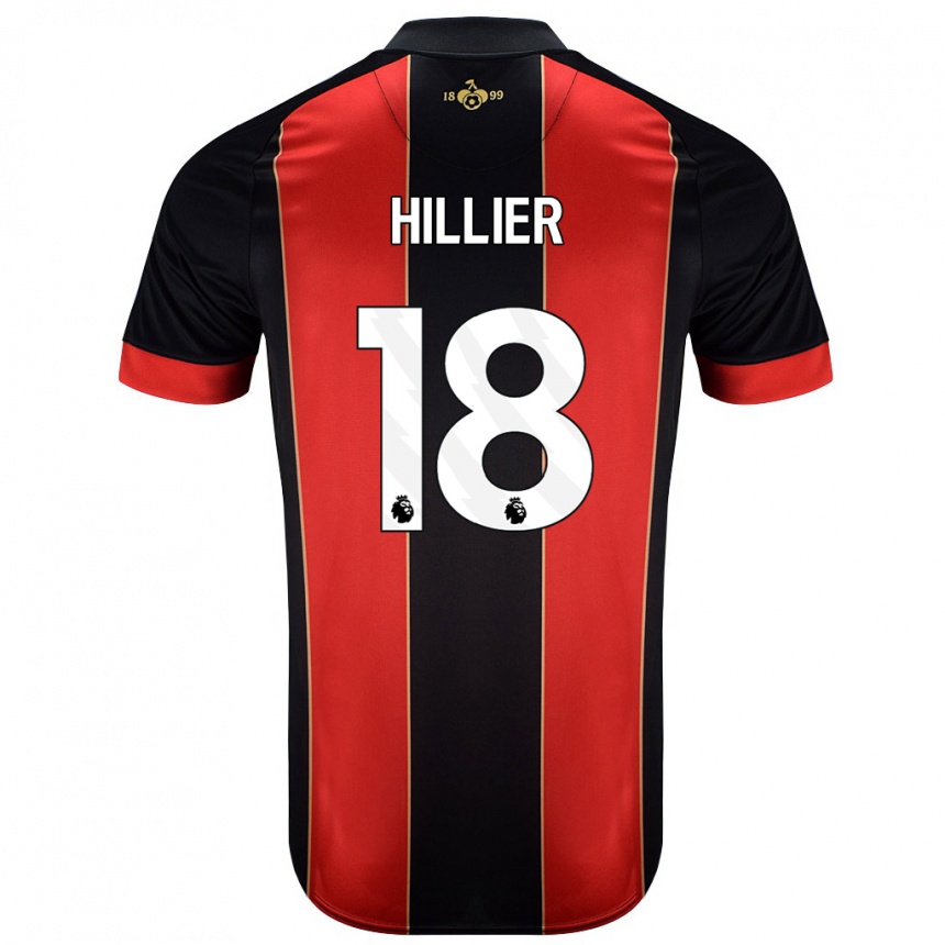 Enfant Football Maillot Gemma Hillier #18 Rouge Noir Tenues Domicile 2024/25