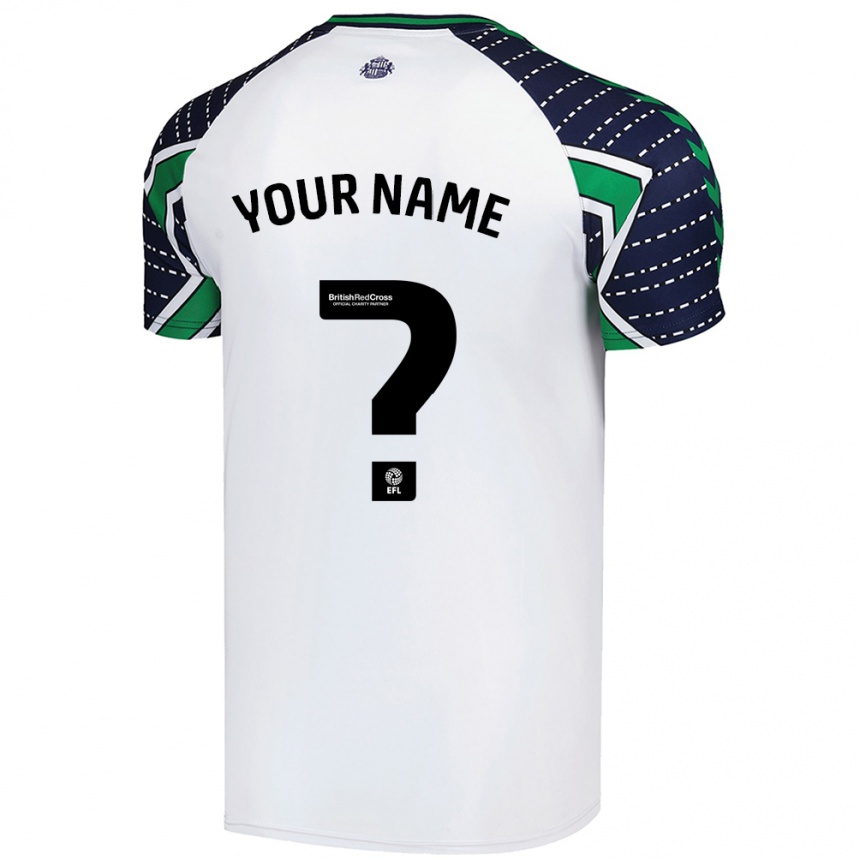 Enfant Football Maillot Votre Nom #0 Blanc Tenues Extérieur 2024/25