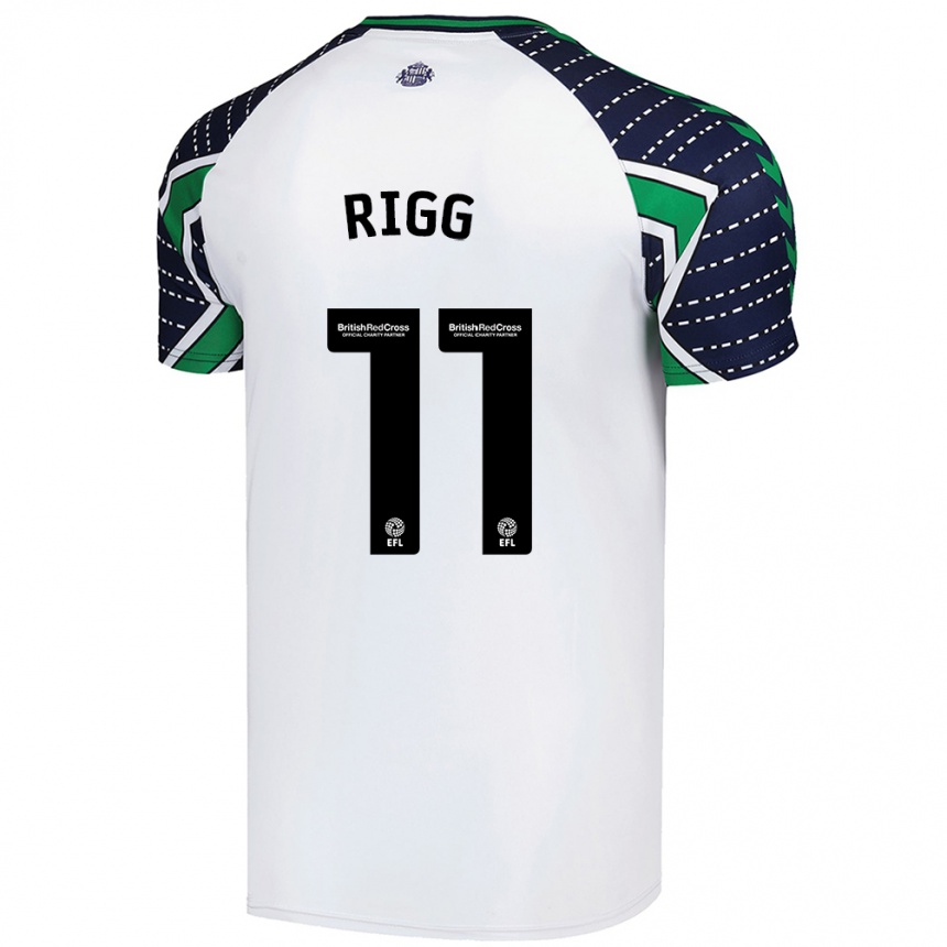 Enfant Football Maillot Chris Rigg #11 Blanc Tenues Extérieur 2024/25