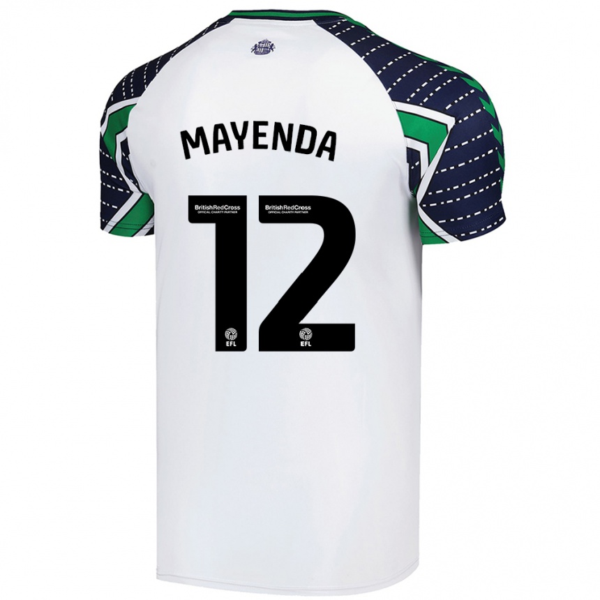 Enfant Football Maillot Eliezer Mayenda #12 Blanc Tenues Extérieur 2024/25