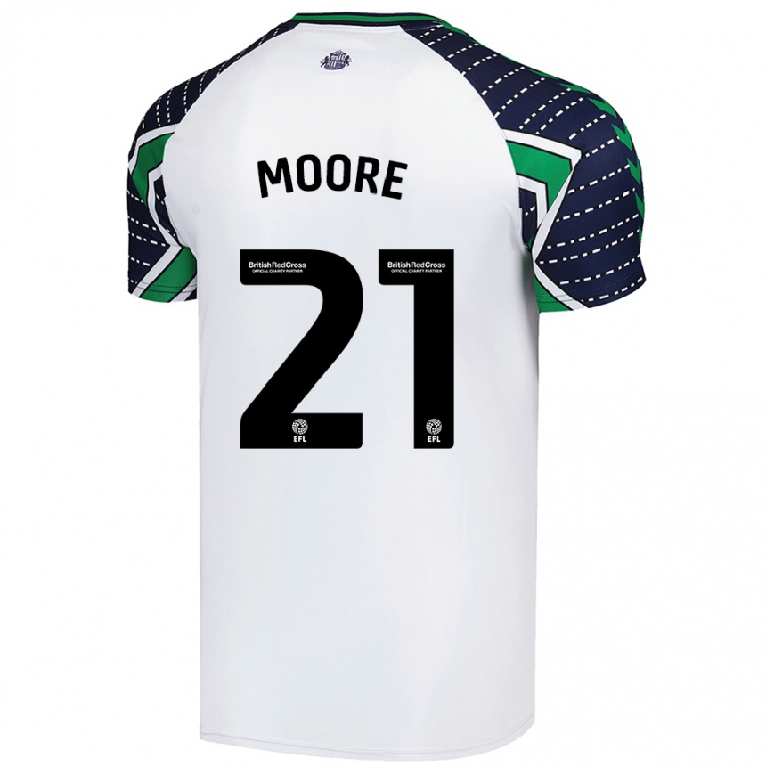 Enfant Football Maillot Simon Moore #21 Blanc Tenues Extérieur 2024/25