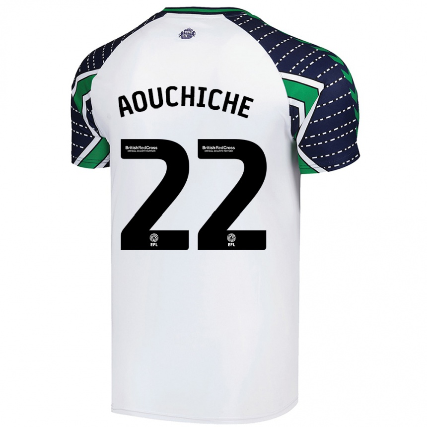 Enfant Football Maillot Adil Aouchiche #22 Blanc Tenues Extérieur 2024/25