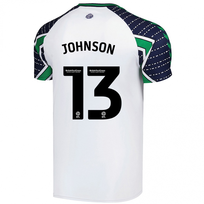 Enfant Football Maillot Zak Johnson #13 Blanc Tenues Extérieur 2024/25