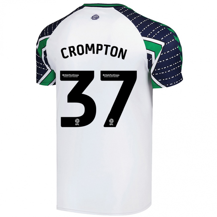 Enfant Football Maillot Ben Crompton #37 Blanc Tenues Extérieur 2024/25