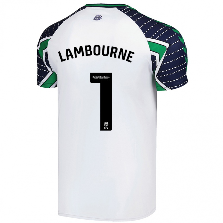 Enfant Football Maillot Demi Lambourne #1 Blanc Tenues Extérieur 2024/25