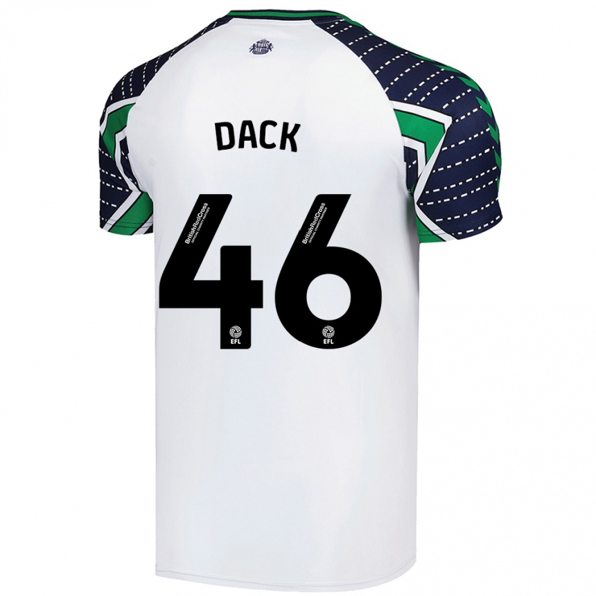 Enfant Football Maillot Bradley Dack #46 Blanc Tenues Extérieur 2024/25