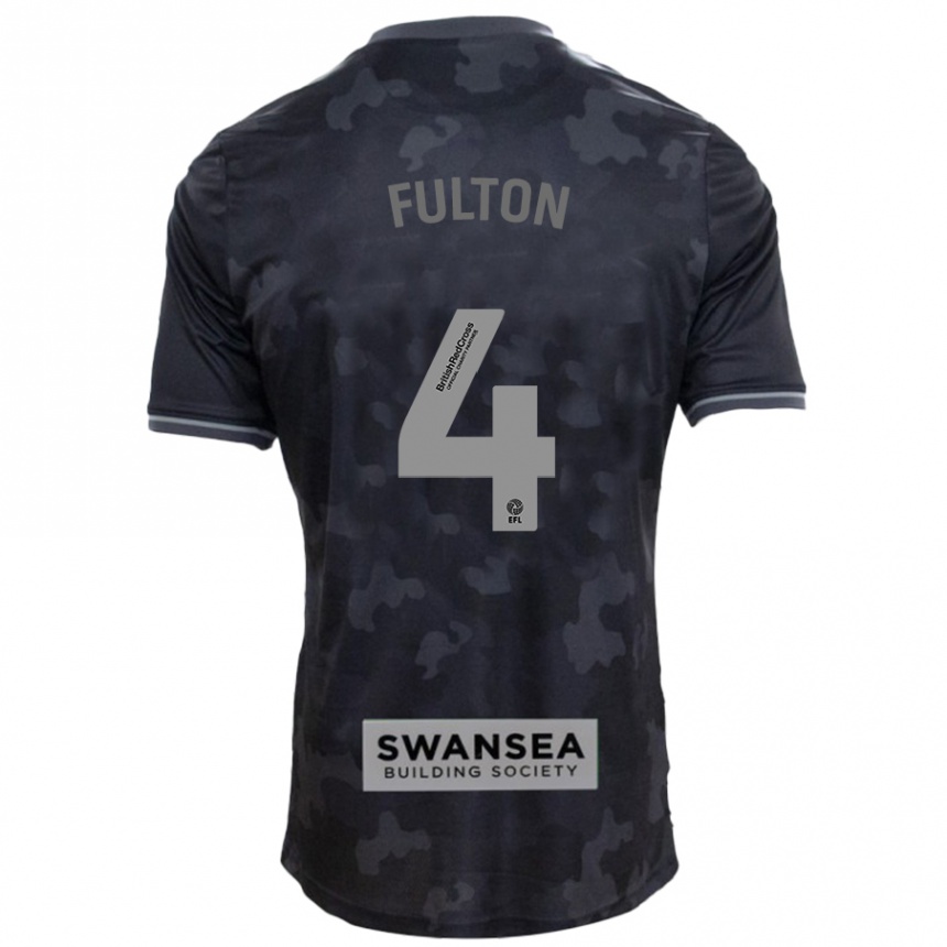 Enfant Football Maillot Jay Fulton #4 Noir Tenues Extérieur 2024/25