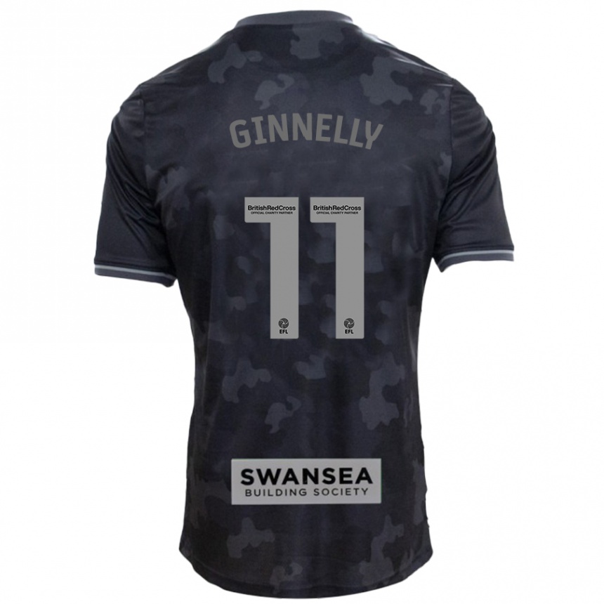 Enfant Football Maillot Josh Ginnelly #11 Noir Tenues Extérieur 2024/25