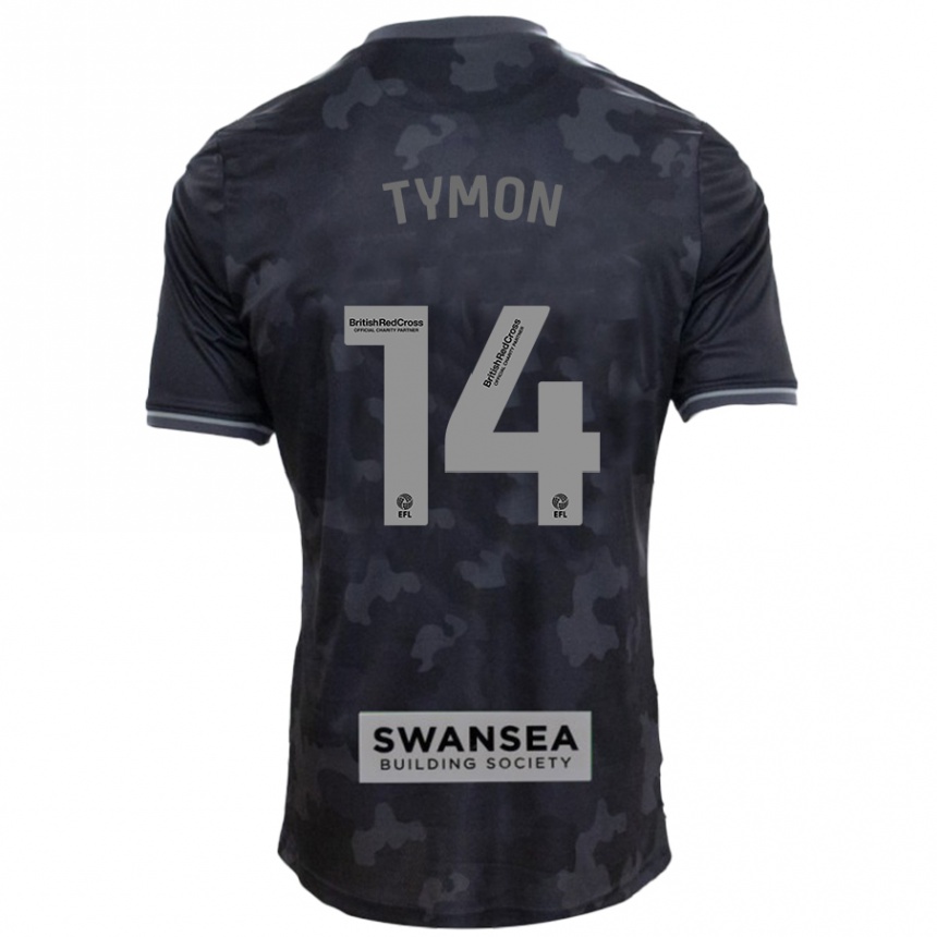 Enfant Football Maillot Josh Tymon #14 Noir Tenues Extérieur 2024/25