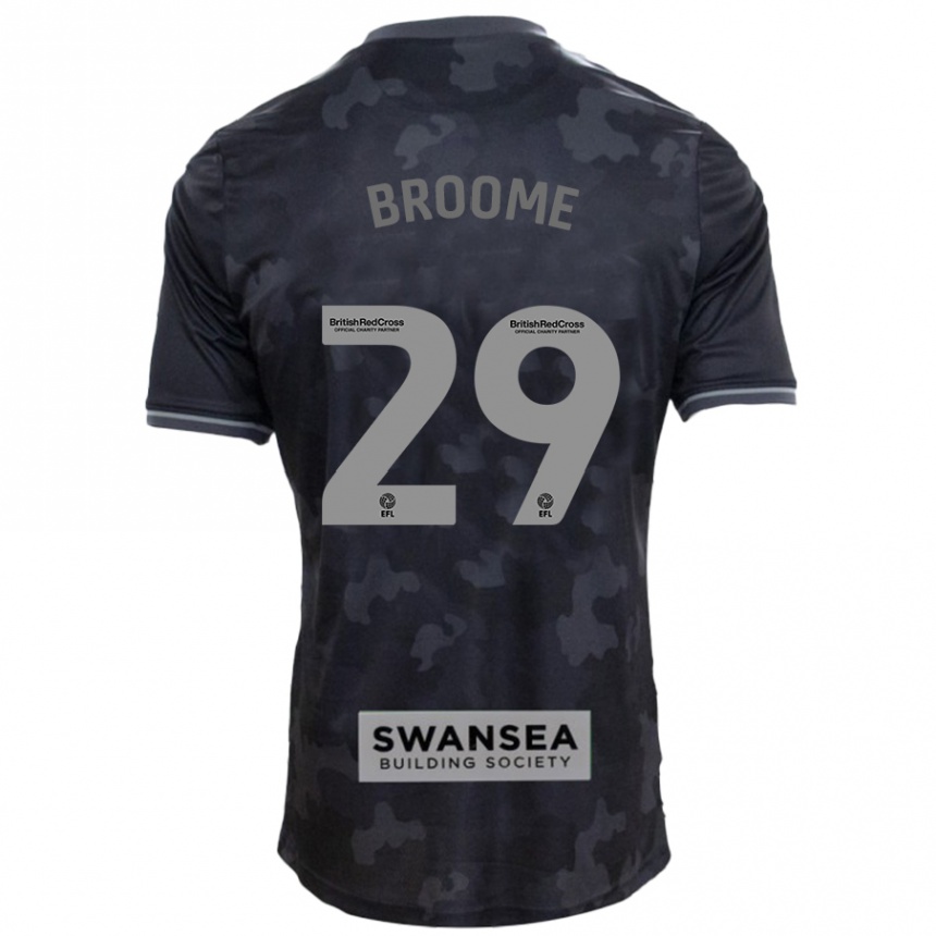 Enfant Football Maillot Nathan Broome #29 Noir Tenues Extérieur 2024/25