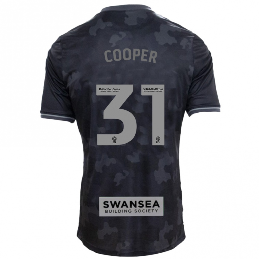 Enfant Football Maillot Oliver Cooper #31 Noir Tenues Extérieur 2024/25