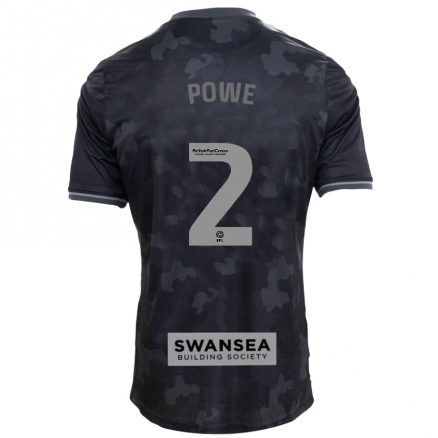 Enfant Football Maillot Alicia Powe #2 Noir Tenues Extérieur 2024/25