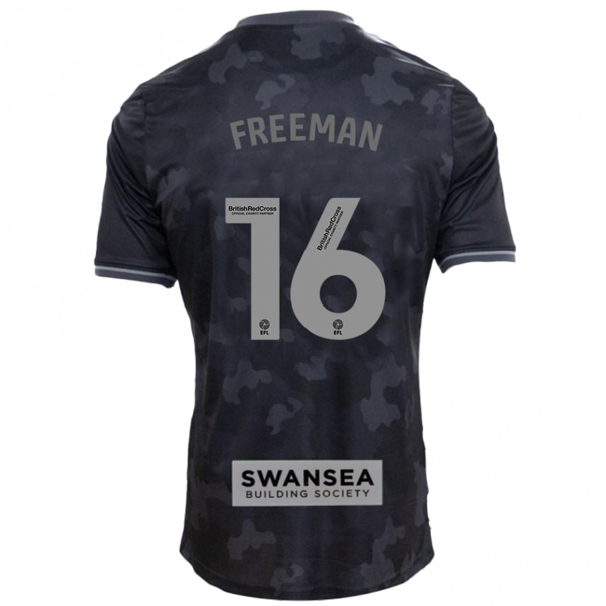 Enfant Football Maillot Emily Freeman #16 Noir Tenues Extérieur 2024/25